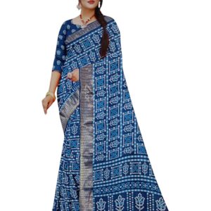Blue Printed Saree