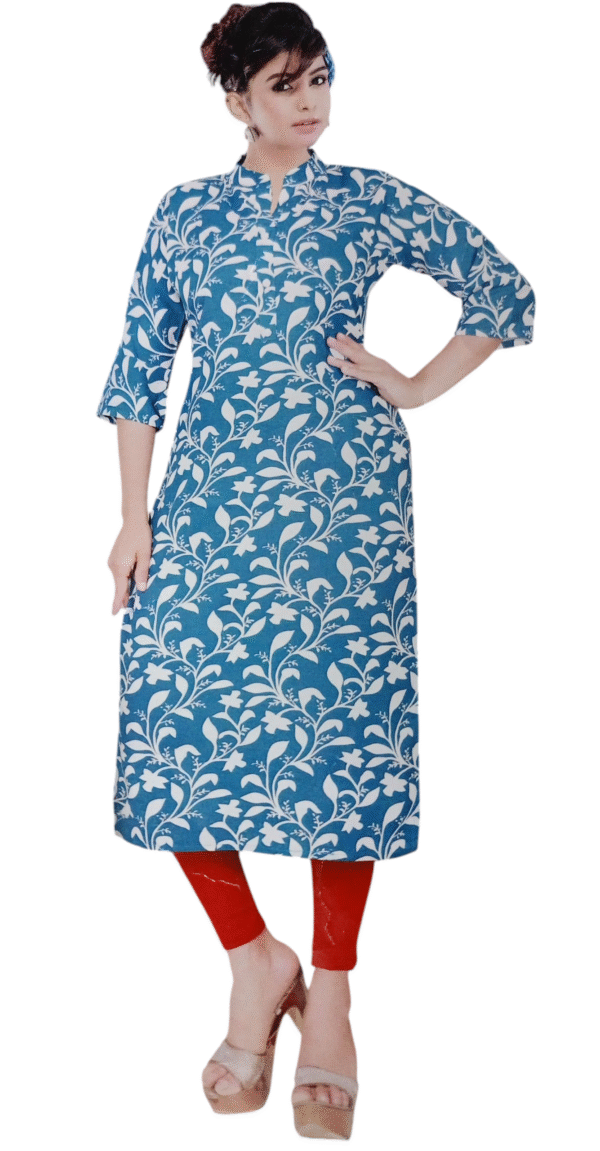 Printed kurti, Blue Color