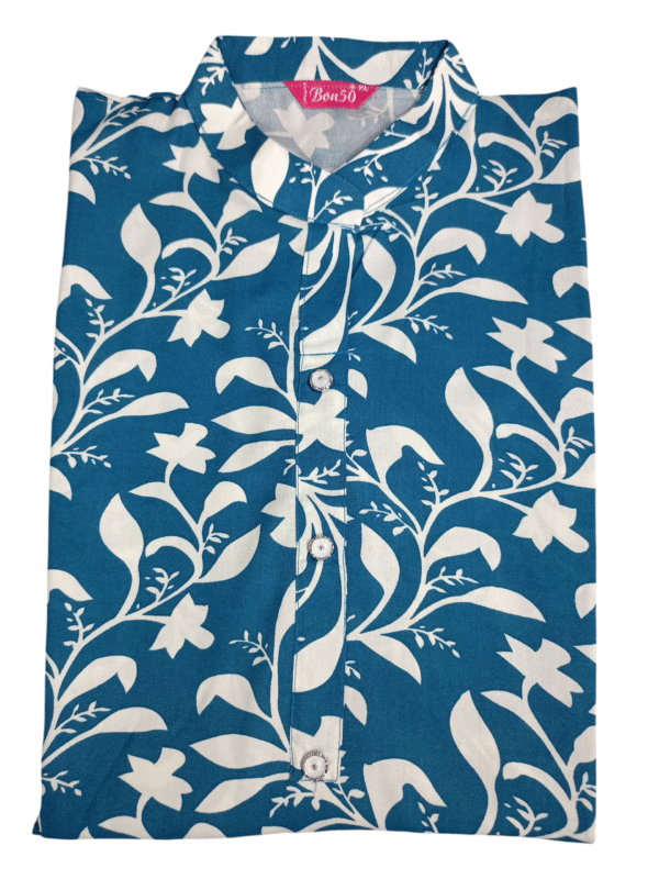 Printed kurti, Blue Color - Image 3