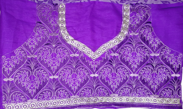 Chiffon Purple Saree - Image 5