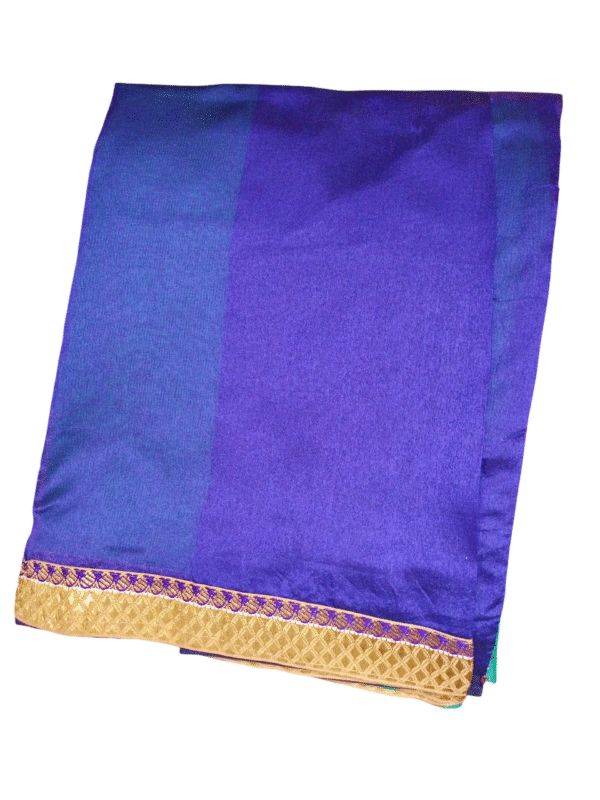 Cotton Silk Saree in Rama Green Color - Image 5
