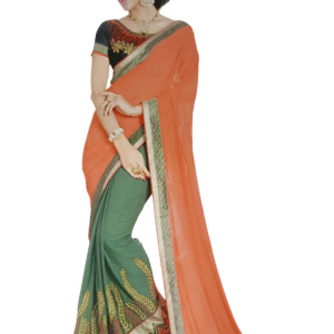Chiffon Multicolor Embroidery Saree