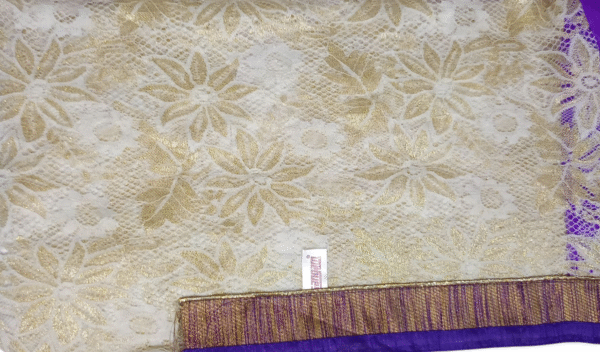 Chiffon Purple Saree - Image 6