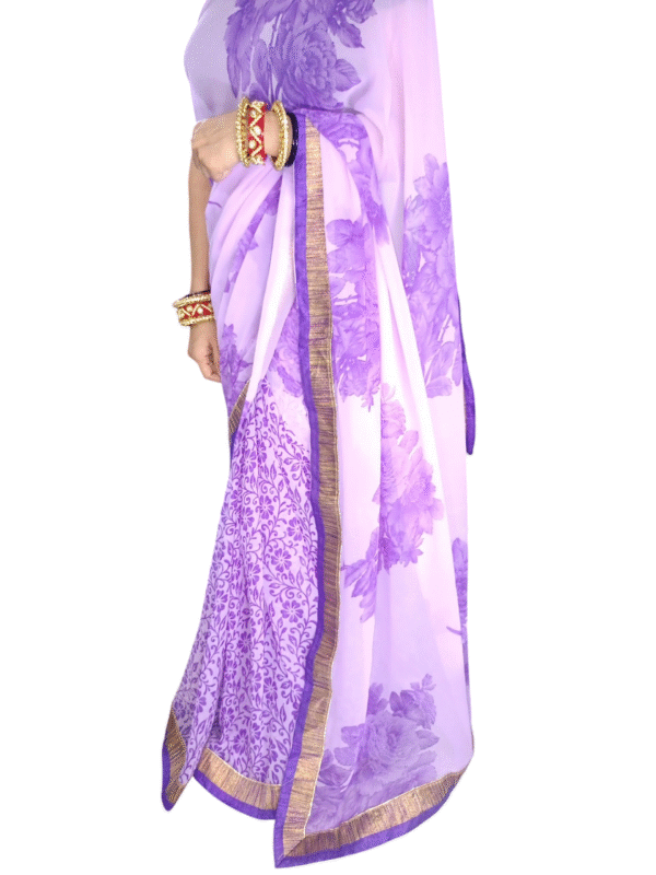 Chiffon Purple Saree