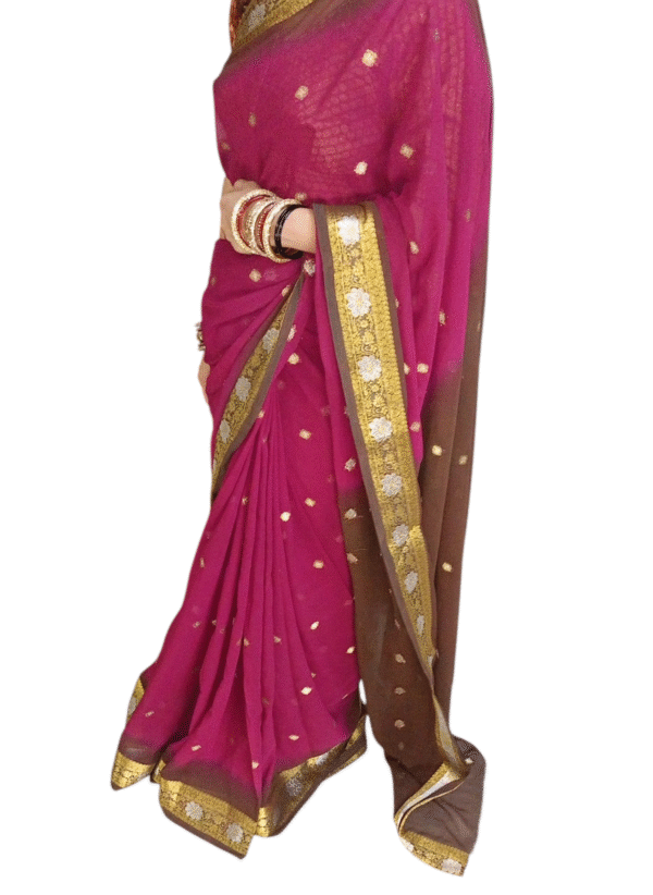 Georgette Maroon Saree