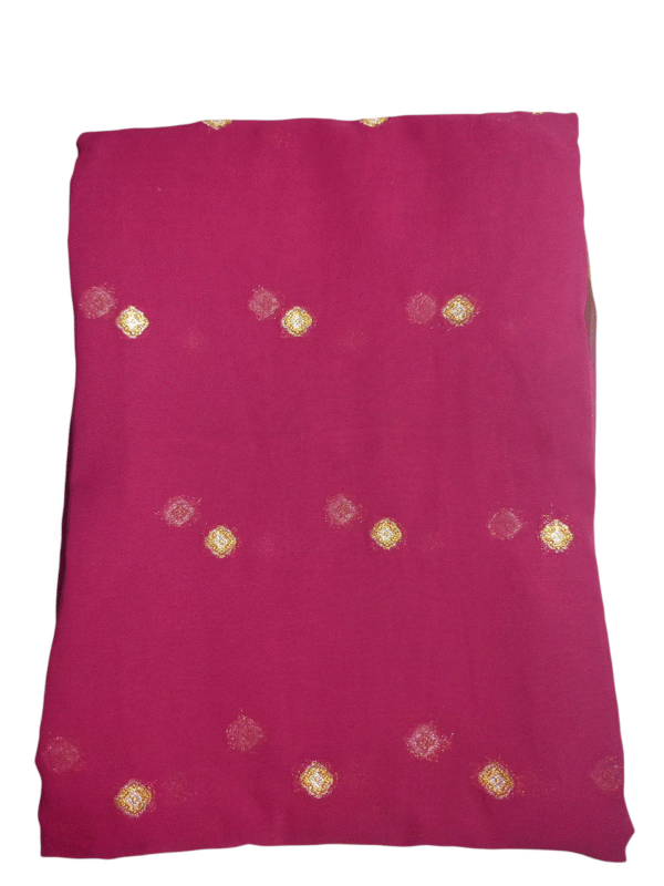 Georgette Maroon Saree - Image 3