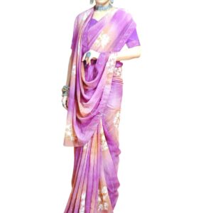 Pink Chiffon Saree
