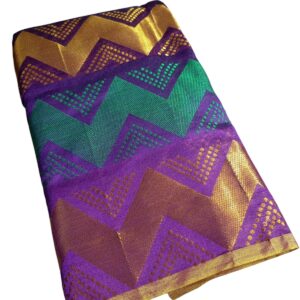 Semi Silk Purple Saree