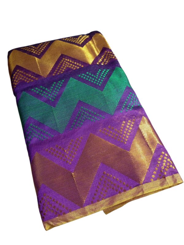 Semi Silk Purple Saree