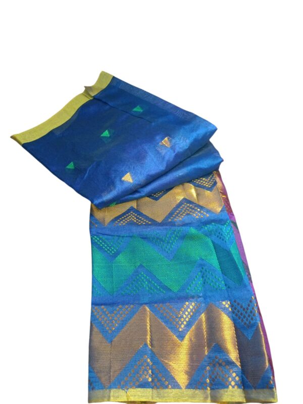 Semi Silk Purple Saree - Image 3