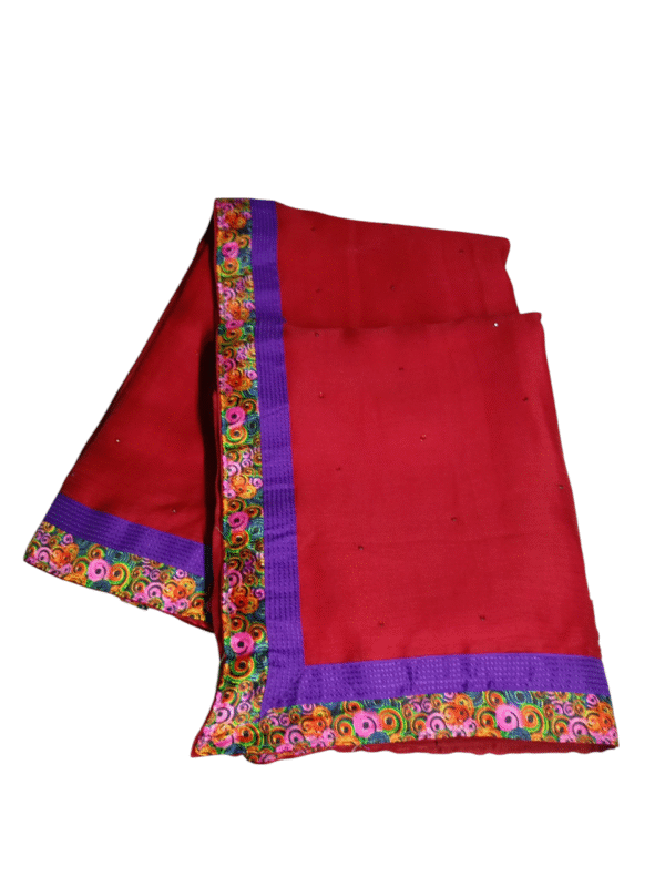 Lightweight Chiffon Saree in Maroon Color - Image 5