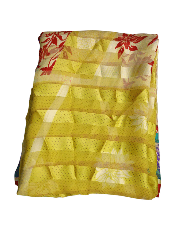 Multicolor Chiffon Saree - Image 4