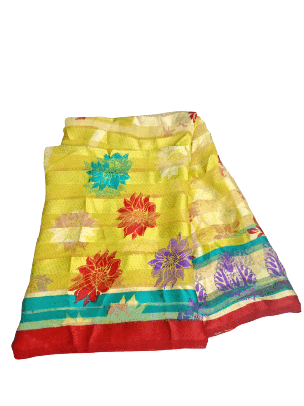 Multicolor Chiffon Saree - Image 5