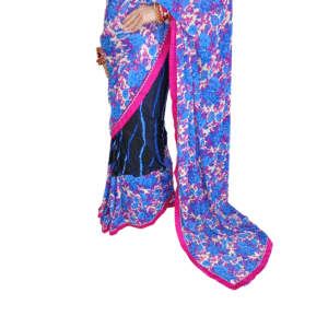 Chiffon Multicolor Floral Print Saree