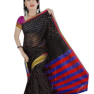 Cotton Black Saree