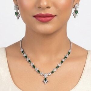 Green American Diamond Necklace