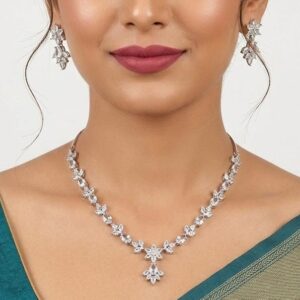 White American Diamond Necklace