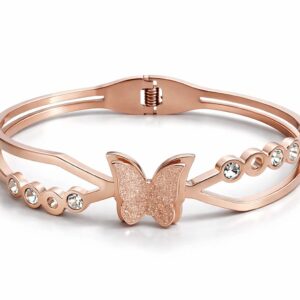 Anti-Tarnish Butterfly Rose Gold Bracelet