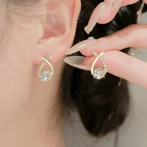 Elegant Crystal Stud Earrings for Women