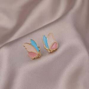 Pastel Butterfly Stud Earrings for Women