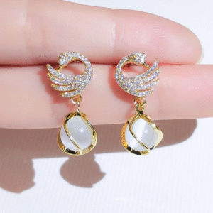 Luxury Crystal Pearl Drop Earrings