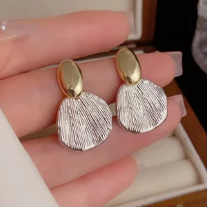 Elegant Textured Drop Earrings for Women