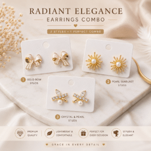 Radiant Elegance 3-in-1 Earrings Combo Set ✨